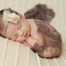 Новорожденный ребенок мальчик девочка стрейч обертывание вышивка кружева фотографии реквизит одеяло ковер D08C