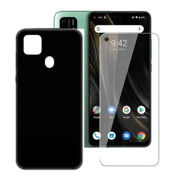 Перейти на Алиэкспресс и купить Для Umidigi power 3 чехол для Umidigi power 3 мягкий чехол + Защитная пленка из закаленного стекла для Umidigi power 3