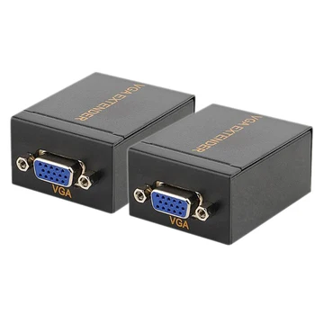 

60M VGA RJ45 Signal Extender over LAN Ethernet Transmitter Receiver Adapter for PC Video Transmission