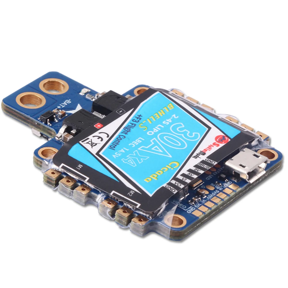 F4S 30A Blheli_S Dshot 4 в 1 ESC AIO F4 OSD Контроллер полета с датчиком BEC Strom