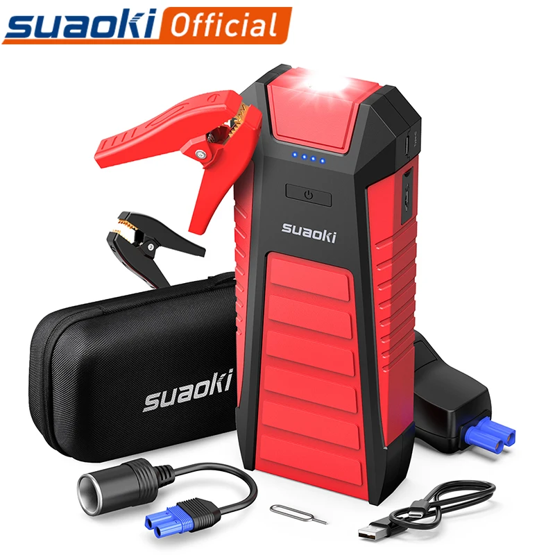 SUAOKI U27 2500A/25000mAh пусковое устройство для автомобиля двойной USB QC3.0 светодиодный