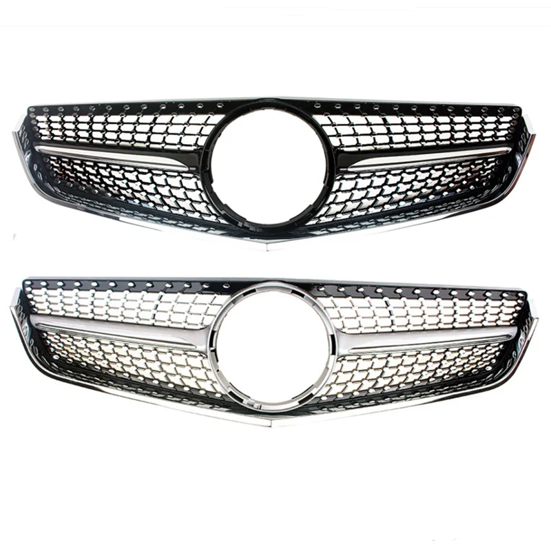 Black Silver Car Front Grille Racing Bumper Facelift Grill For Mercedes Benz W207 E Coupe 2009