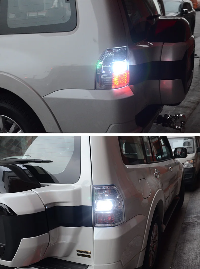 Для Mitsubishi Pajero 2007- Реверсивный светильник светодиодный Pajero крытые лампы для чтения дверные огни приветственный светильник T20 5300K 12 в 9 Вт светодиодный