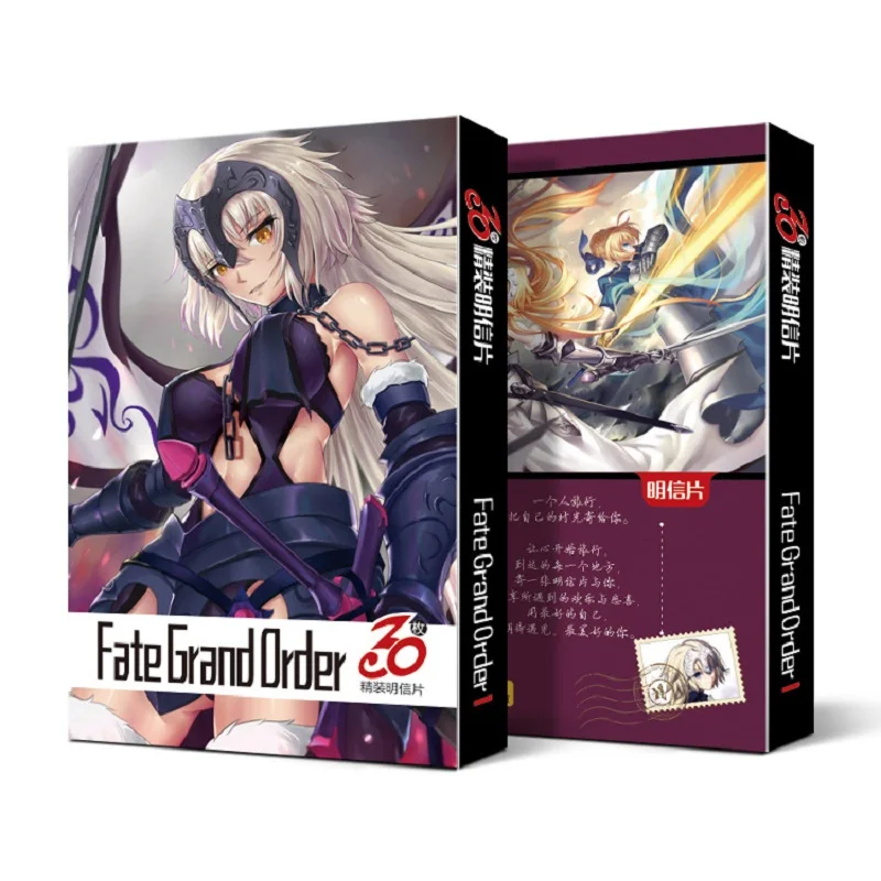 

30pcs Anime Fate Grand Order Cards Postcard Greeting Card Message Card Christmas Gift Toys For Children