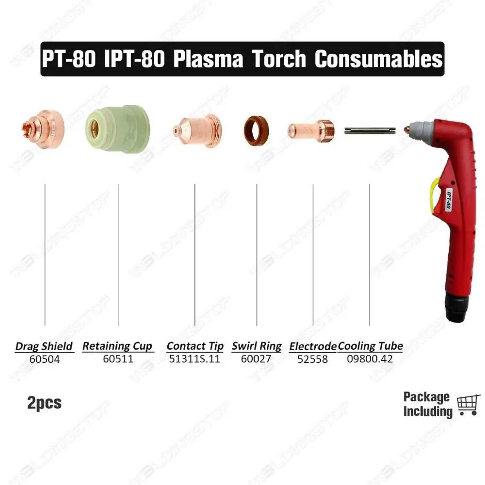 60504 PT 80 IPT контактная резка PKG/2 WS плазменная расходные материалы|plasma cutting torch|plasma