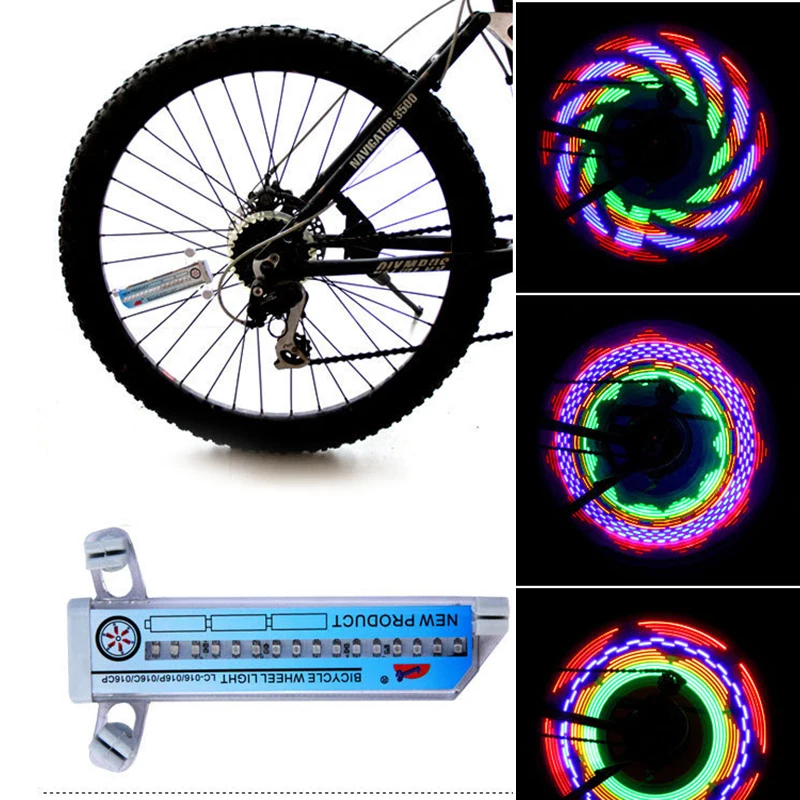 Lumière LED Rechargeable Pour Rayons De Vélo - Pack De 2 - Étanche, 30 Motifs, Capteur De Mouvement