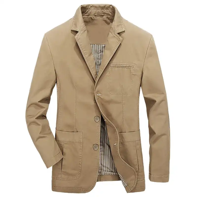 ヨーロッパスタイルメンズスーツジャケットとコートカジュアル薄型カーキスエードコートファッション春と夏男ストリートヨーロッパa733 Jackets Aliexpress