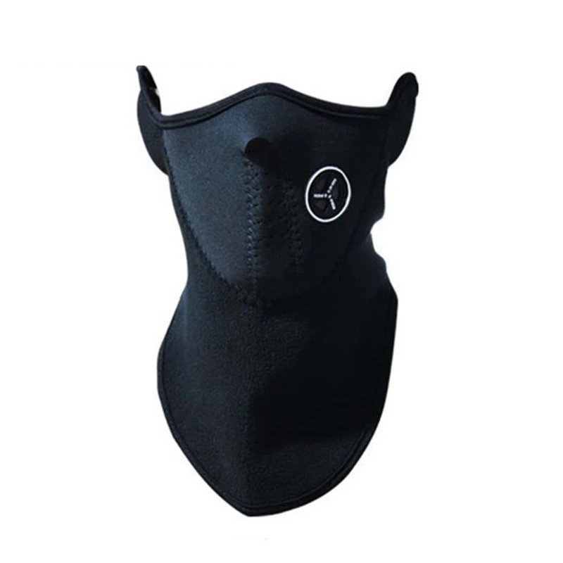 Зимняя спортивная мотоциклетная маска дышащая ветрозащитная грелка для шеи для езды на открытом воздухе мотоциклетная Байкерская маска на лобовое стекло аксессуары - Цвет: black