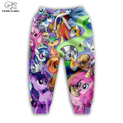 kids pants Комплект детской одежды, весна-осень, рисунок «Мой Маленький Пони», красочная толстовка с 3D-принтом, пальто для девочек, Детский костюм для мальчиков - Цвет: kids pants