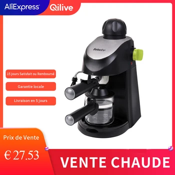 

QLIVE Selecline 3.5 Bars Espresso Maker Automatic Coffee Maker Machine Cordless Food Grade Moka Coffee Kettle for Gift Sonifer