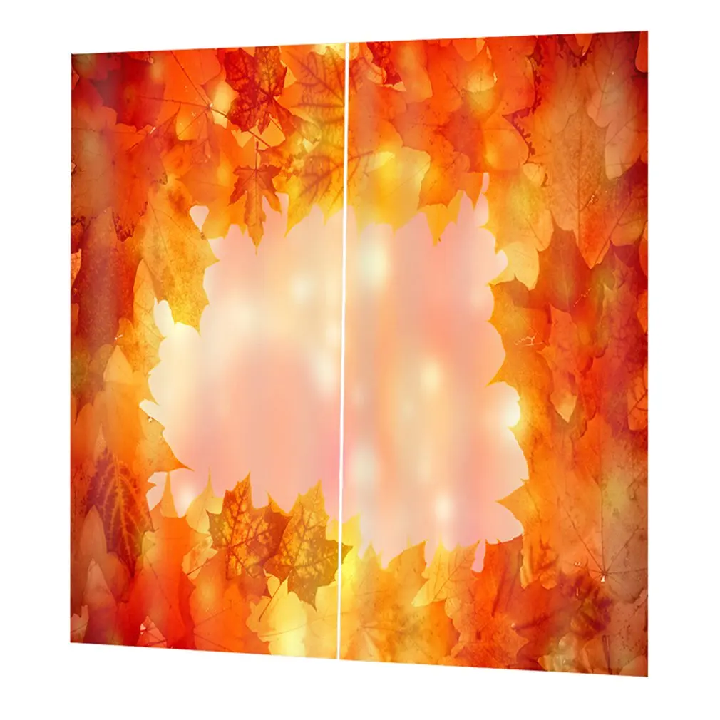 

DZ30103D Multicolored Red Leaf Digital Printing Waterproof Mildew Shower Curtain170*200