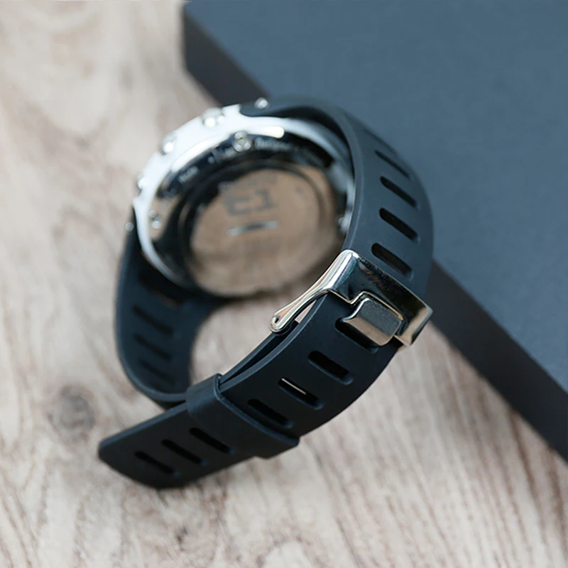 Outdoor Waterproof Rubber Men s strap Steel Buckle Suitable for SUUNTO T1 T1C T3 T3C T3D 2
