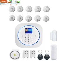 Yobang безопасности Tuya wifi GSM сигнализация Alexa Google домашняя охранная система безопасности комплект Android IOS приложение управление с детектором дыма