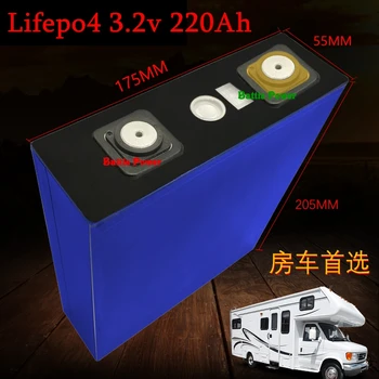 

4pcs 3.2v 220Ah Rechargeable batteries lifepo4 battery 3.2v 200ah for electric vehicle ups Electric bicycle golf car solar power