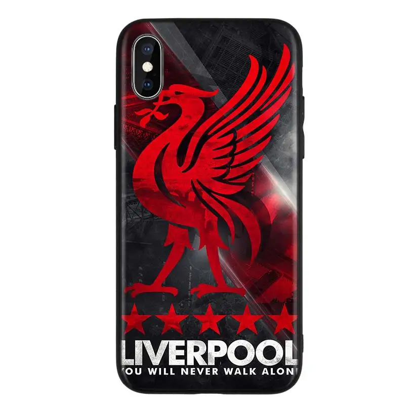 Популярный черный чехол Liverpool Club для Apple iPhone 11 Pro XR 7 8 6 6S Plus X XS MAX 5 5S SE Мягкий силиконовый чехол из ТПУ для телефона