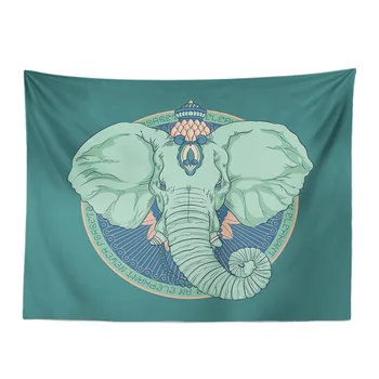 

Shocking Cool Animal Tapestry Elephant Eagle Deer Wolf Leopard Living Room Decoration Wall Hanging Outdoor Camping Blanket A