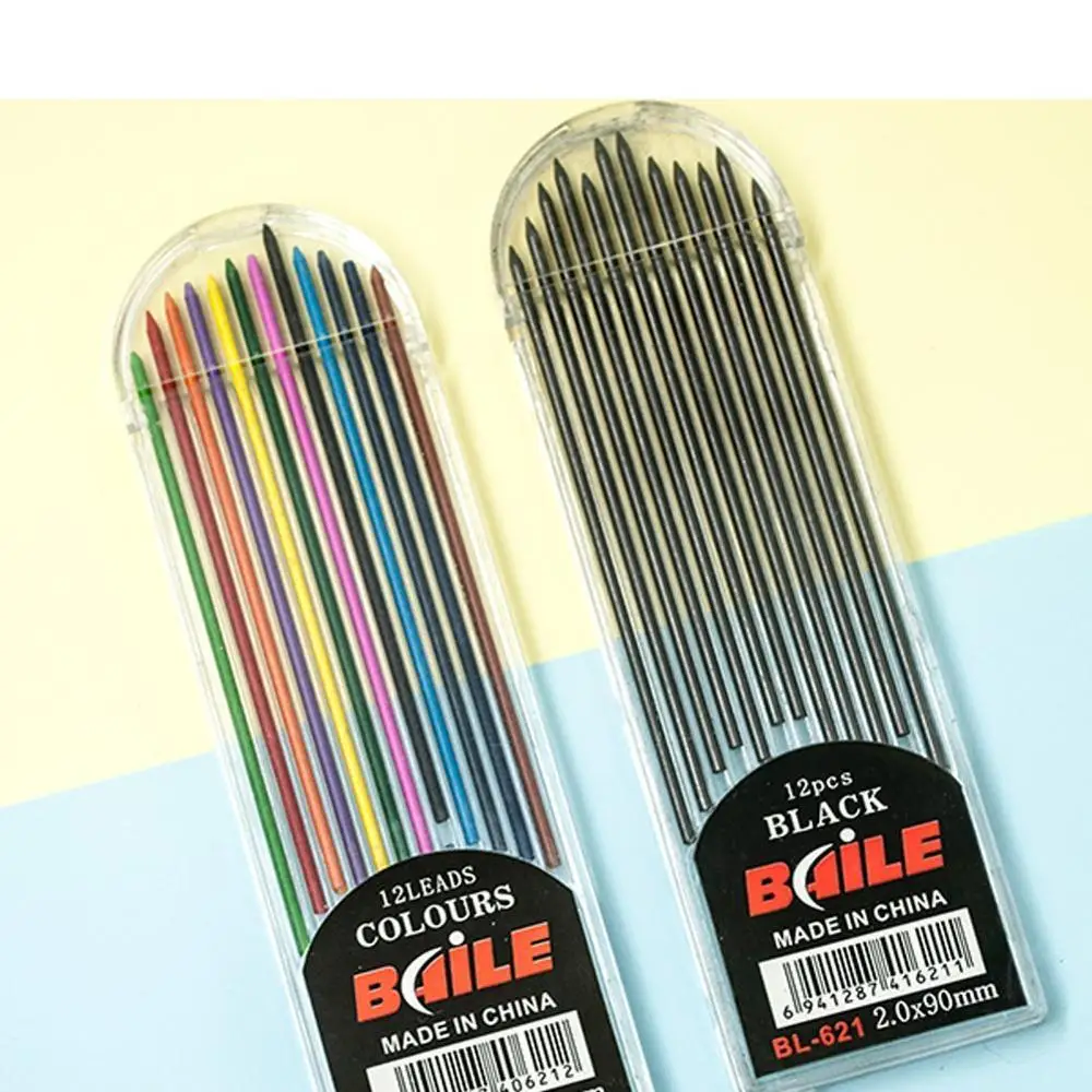1 box Pencil Lead 2.0mm Mechanical pencil leads refills office Writing Stationery Supplies School Lubrication S1M6 | Канцтовары для