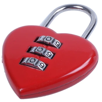 

Heart Shaped Luggage Resettable Combination Padlock