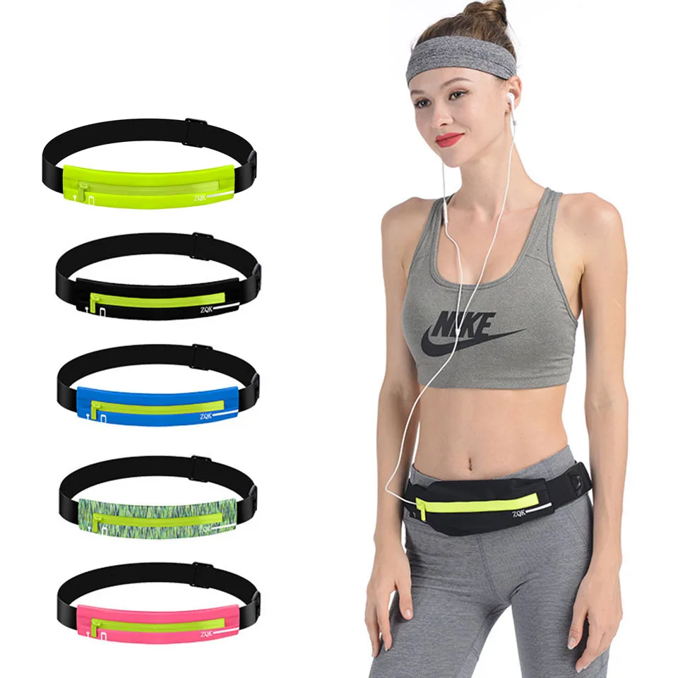 

Running Bag Waterproof Waist Pack Sport Waist Bag Belt Zipper Pocket For Airpods Pro Phone Key Bag Fitness Outdoor Cycling Pouch