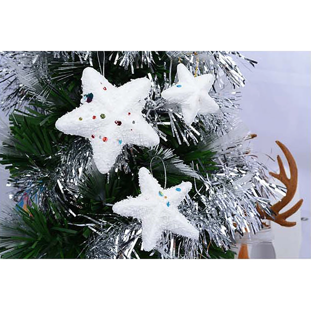 50x Christmas Star Styrofoam Foam Material For Kids Children Modeling Craft