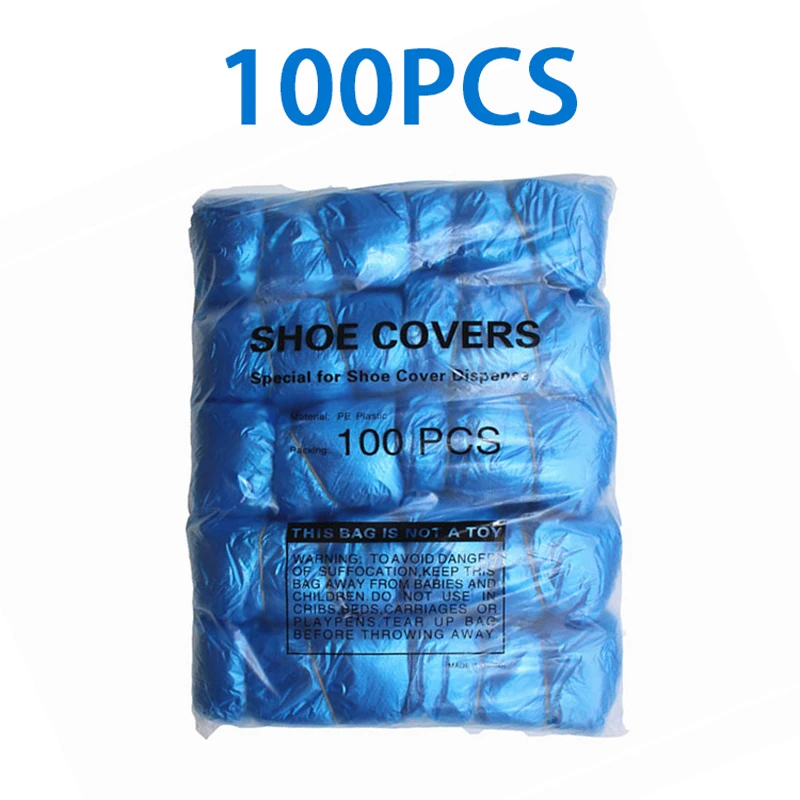 Disposable T Buckle Shoe Cover for Automatic Dispense Machine Home Office PE Dustproof and Waterproof Boot