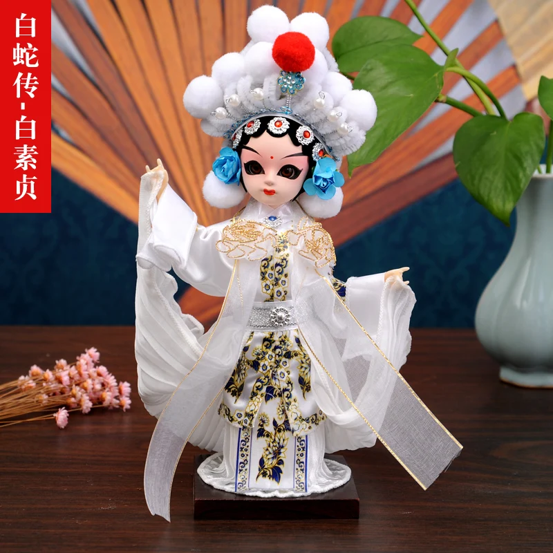 Пекин JuanRen Пекинская опера Макияж кукла для лица 9 дюймов кукла украшения свадьба китайский стиль Особенности - Цвет: Темно-синий