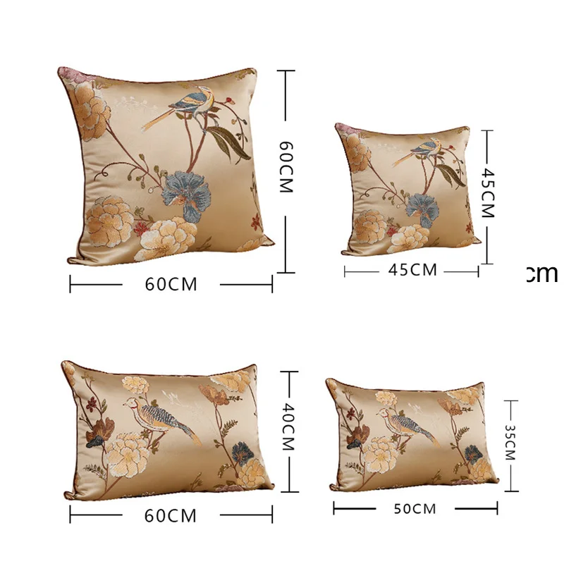 Чехол для подушки, жаккардовая наволочка, разные размеры, декоративные подушки для дивана, кровати, диванные подушки, роскошные китайские наволочки
