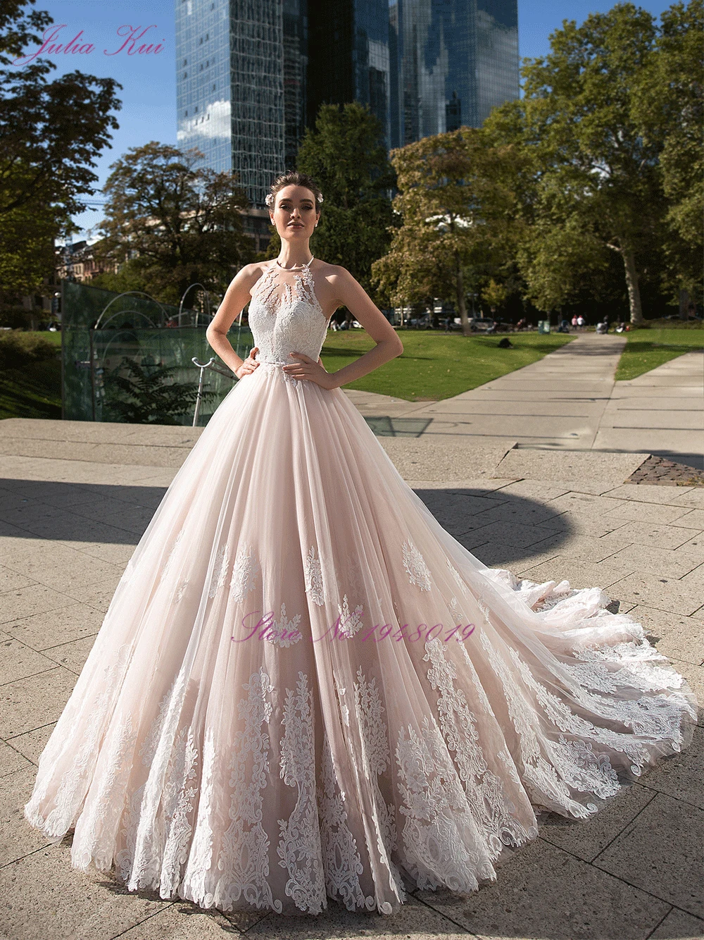 Julia Kui Vintage Ball Gown Wedding 