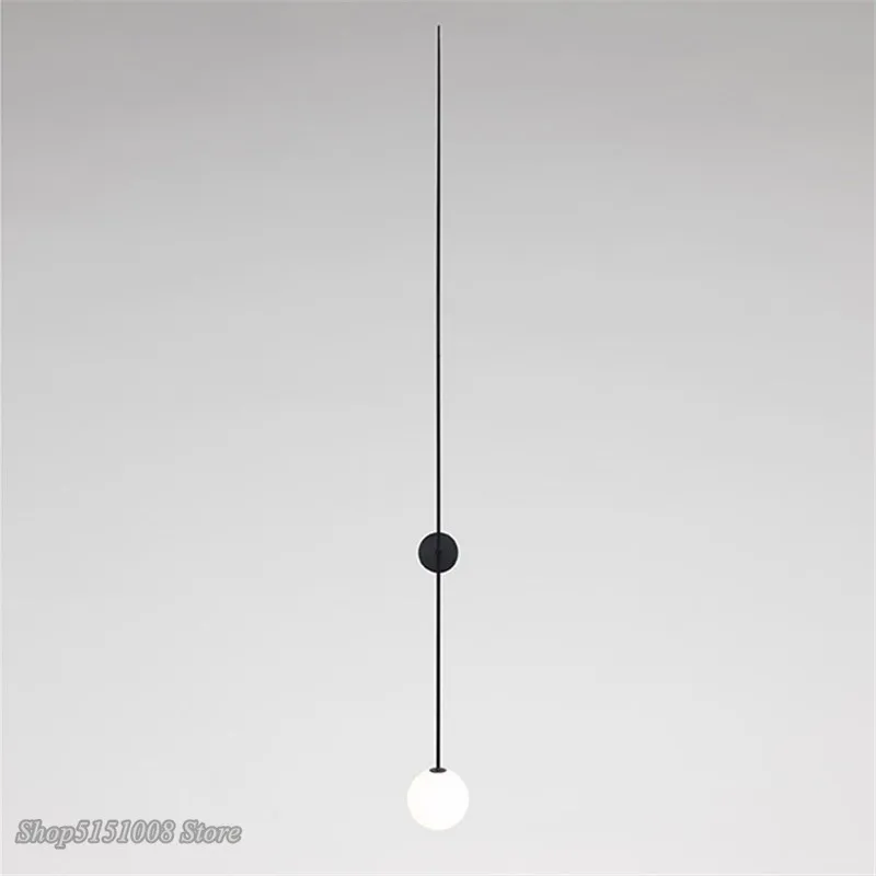 Современный светодиодный настенный светильник минимализм стеклянный шар настенные светильники для гостиной спальни прикроватные линейные бра зеркальные светильники Лофт Декор