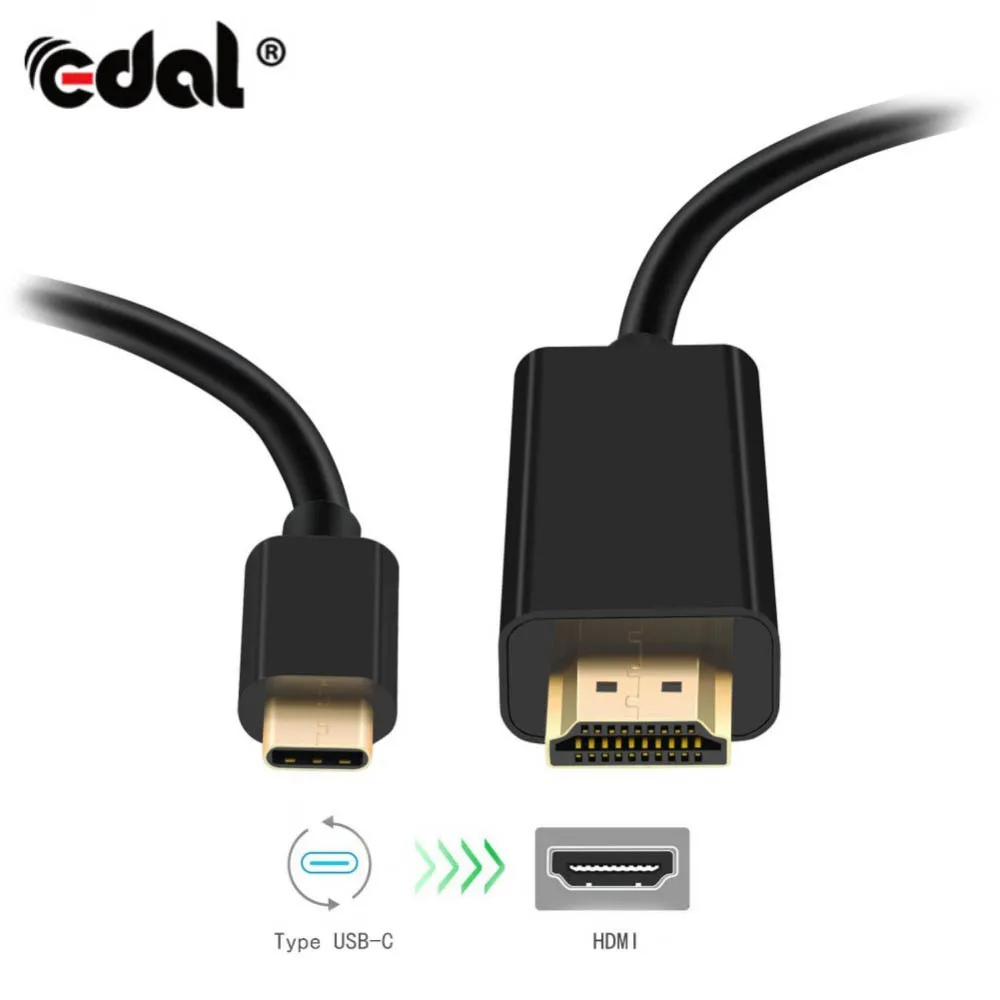 EDAL USB 3,1 type C штекер HDMI 4K адаптер, hdmi-кабель для MacBook Pro для HuaWei MateBook S