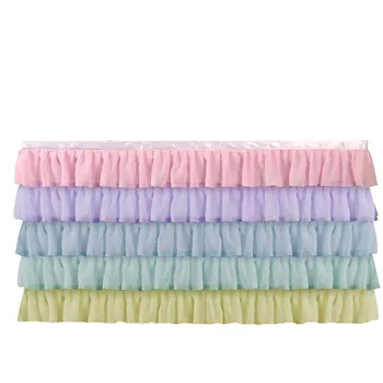 

Party Table Skirt White Wedding Banquet Table Skirts Tableware Baby Birthday Party Shower Decor Table Skrit Xmas Decoration