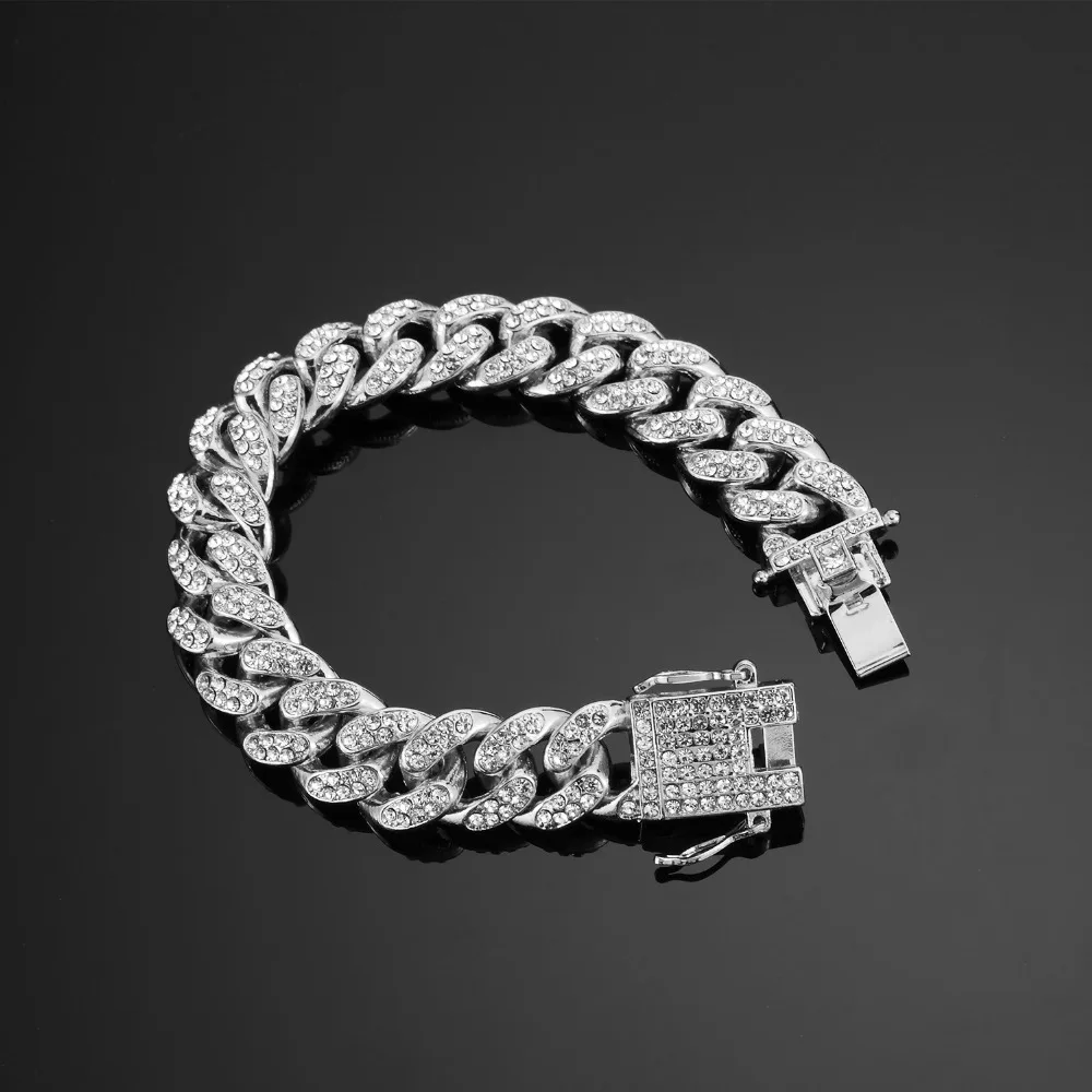 Мужская цепочка в стиле хип-хоп со льдом и стразами, модное ожерелье с фианитами, кубинские цепочки в стиле хип-хоп, ювелирные изделия унисекс