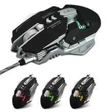 Регулируемая Проводная RGB игровая мышь с огненной кнопкой для портативного компьютера Pro Gamer игровая мышь 11 программируемых кнопок 3200 dpi