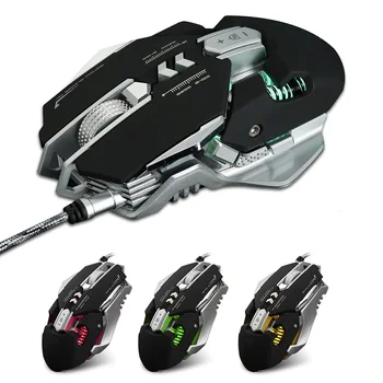 

Adjustable Wired RGB Gaming Mouse With Fire Button for Laptop Computer Pro Gamer Gaming Mouse 11 Programmable Buttons 3200 DPI