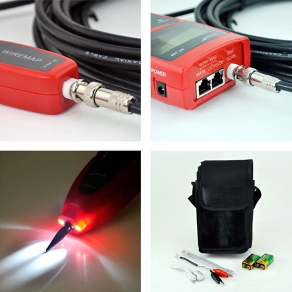 Noyafa NF-308 Multipurpose LCD Display Network Telephone Cable Tester Tracker Line Finder Wire Tester Cable Locator