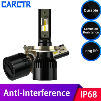 

CARCTR Anti-interference LED Headlight Bulbs for Car H1 H4 Led H7 H11 H9 H8 Lamp 9005 9006 6000K Auto Truck SUV Car Lights