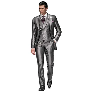 

Custom Made Mens Wedding Suits Groom Tuxedos Best Man Formal 3 Piece Suits Groom Suit (Jacket+Vest+Pants) Y310