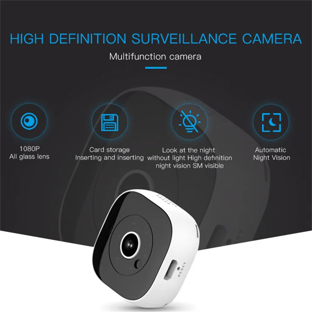 HD 1080P мини-камера беспроводная Wifi 120 ° широкоугольная видеокамера камера безопасности Ночное Видение движения обнаруживает батарею поддержка 64 ГБ