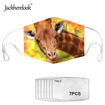 

Jackherelook Women's Breathable Lower Half Face 3D Cool Giraffe Print Pattern Face Mask Anti Bacterial Mouth Cover Masque 2020