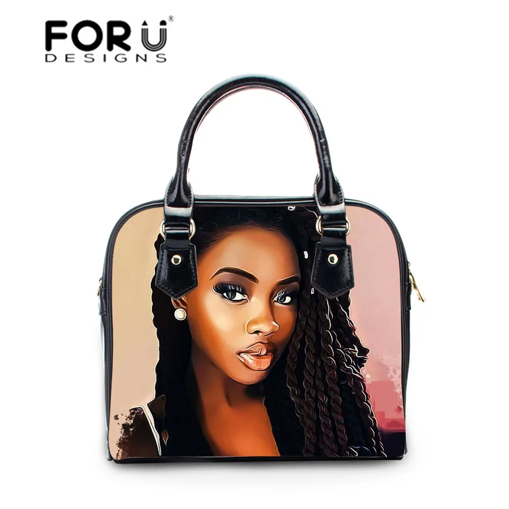 FORUDESIGNS женские сумки африканские для девушек черные искусство афро