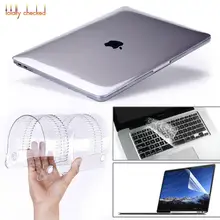 3in1 Crystal\Matte Transparent Case For Apple Macbook Air Pro Retina 11 12 13 15 For Macbook Air 13 Laptop Case Cover