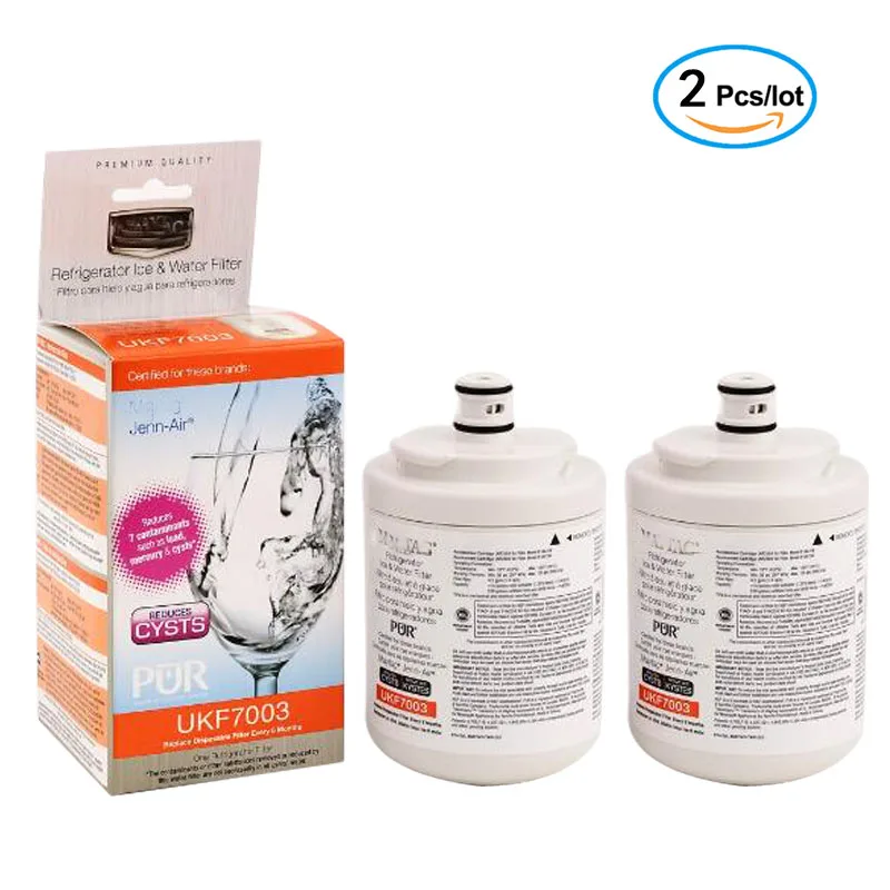 Filtro de agua para refrigerador UKF7003, Compatible con Maytag UKF7003, UKF7002AXX, WF288, EDR7D1 2 paquetes