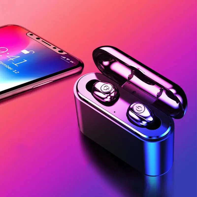 

Bluetooth 5.0 Wireless Earphone Mini Invisible Tws In-ear Headphones W/ Charger E65A