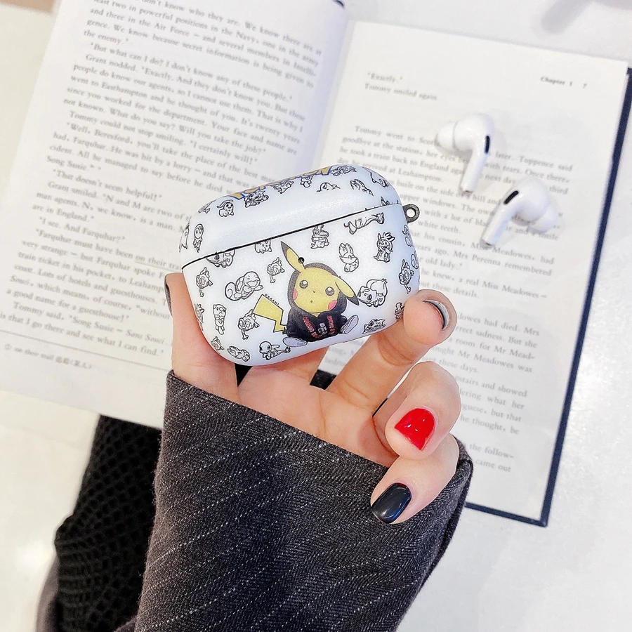 Модный чехол с надписью cutu Pikachu для Airpods Pro, чехол с беспроводной Bluetooth для apple airpod Pro 3, силиконовый чехол - Цвет: Хаки