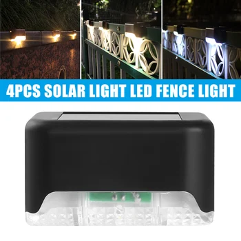 

4 Pcs/Pack Solar Powered LED Fence Light Rock Lamp Waterproof Outdoor Garden Lamp Home Decoration Lampe Solaire Extérieur