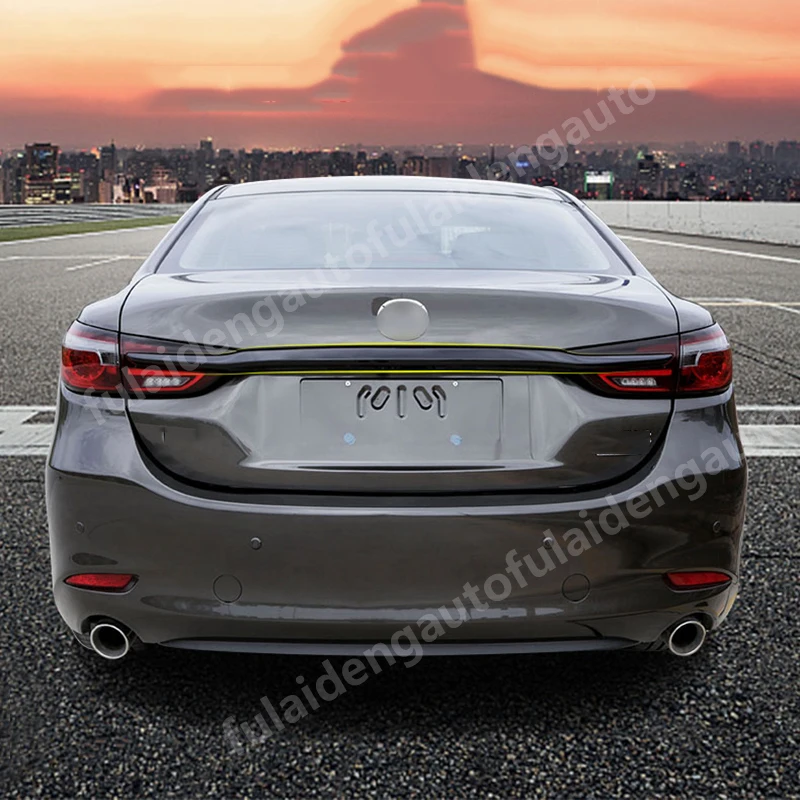 1 шт. для Mazda 6 Atenza-, новинка, углеродное волокно ABS, задняя дверь, крышка багажника, молдинг, крышка, отделка, автомобильные аксессуары