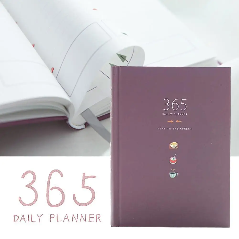 Фиолетовая Обложка, 365 дней, креативный план, книга, тетрадь для студентов, план, книжные школьные принадлежности, аксессуары для учебы, рождественские аксессуары