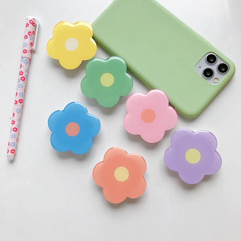 New Epoxy Resin Universal Fresh And Lovely Flowers Foldable Grip Tok Bracket Mobile Phone Ring Bracket Mobile Phone Accessories