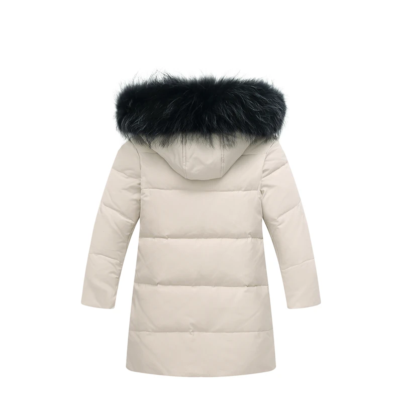 Зимние пуховые пальто для мальчиков детские куртки-пуховики на утином пуху модные однотонные детские длинные Пуховики размер 130-160