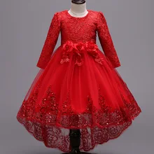 Летние вечерние платья с длинными рукавами на свадьбу элегантное платье принцессы Детские платья для девочек Одежда для детей 10 12 лет